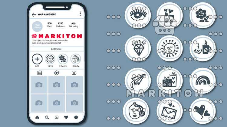 دانلود رایگان قالب آماده و عکس کاور هایلایت اینستاگرام