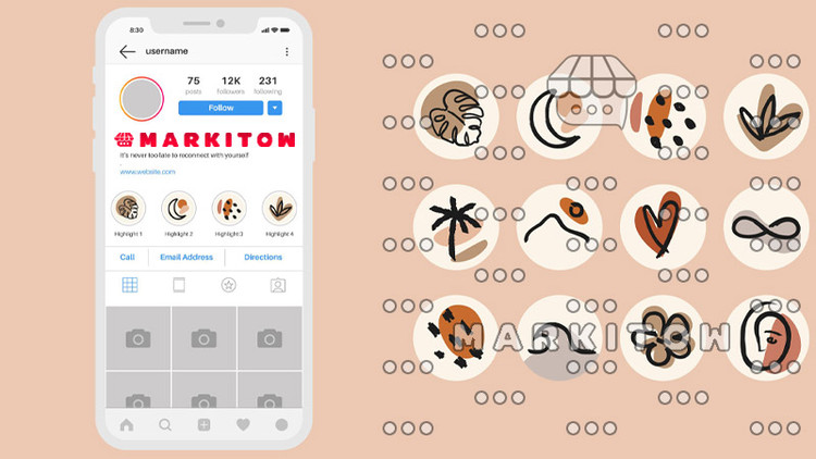 دانلود رایگان قالب آماده و عکس کاور هایلایت اینستاگرام