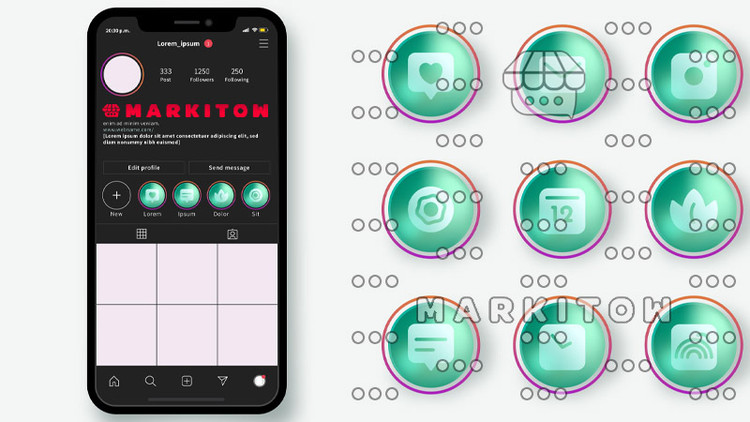 دانلود رایگان قالب آماده و عکس کاور هایلایت اینستاگرام