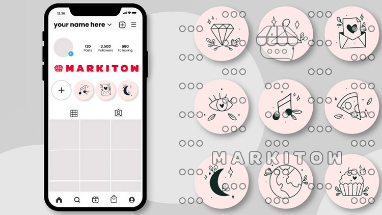 دانلود رایگان قالب آماده و عکس کاور هایلایت اینستاگرام