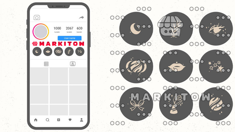 دانلود رایگان قالب آماده و عکس کاور هایلایت اینستاگرام