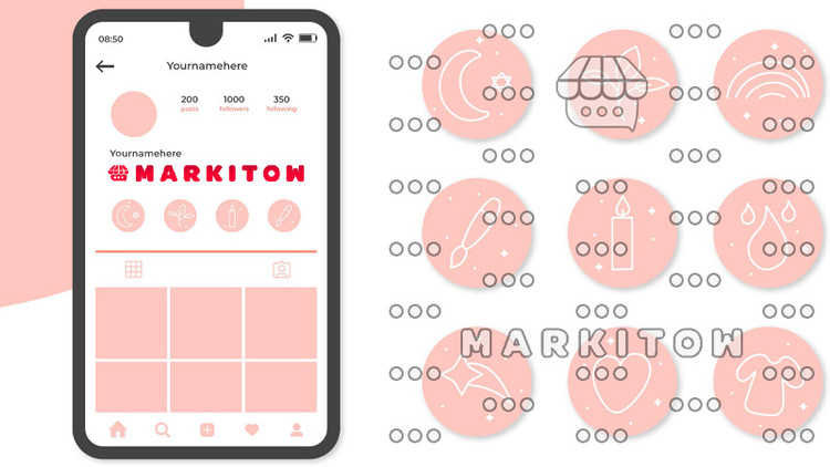 دانلود رایگان قالب آماده و عکس کاور هایلایت اینستاگرام