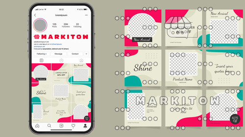 دانلود رایگان قالب آماده پست و عکس کاور ویدئو اینستاگرام