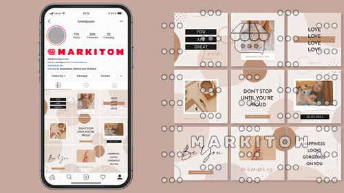 دانلود رایگان قالب آماده پست و عکس کاور ویدئو اینستاگرام