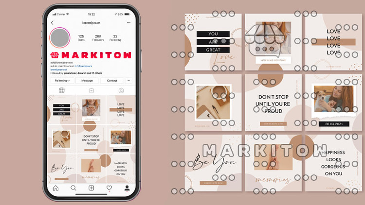 دانلود رایگان قالب آماده پست و عکس کاور ویدئو اینستاگرام