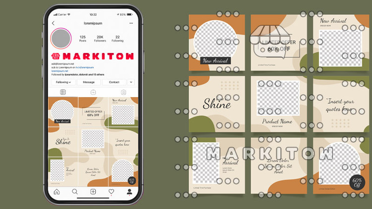 دانلود رایگان قالب آماده پست و عکس کاور ویدئو اینستاگرام