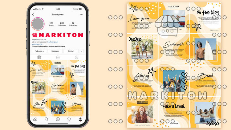 دانلود رایگان قالب آماده پست و عکس کاور ویدئو اینستاگرام