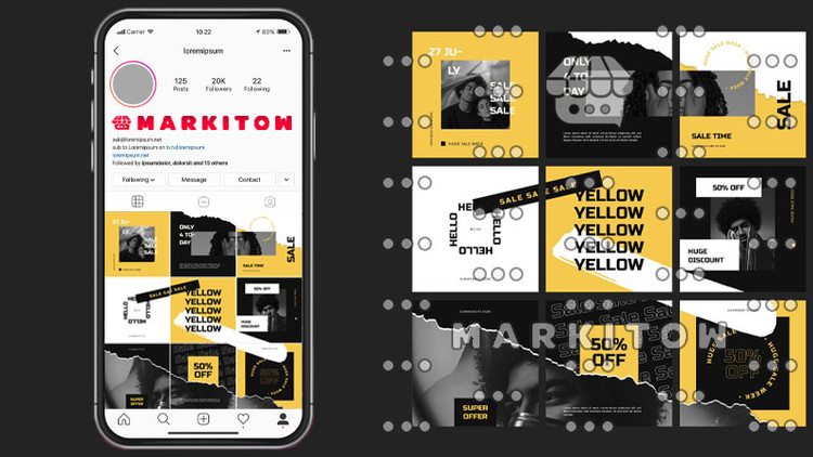 دانلود رایگان قالب آماده پست و عکس کاور ویدئو اینستاگرام