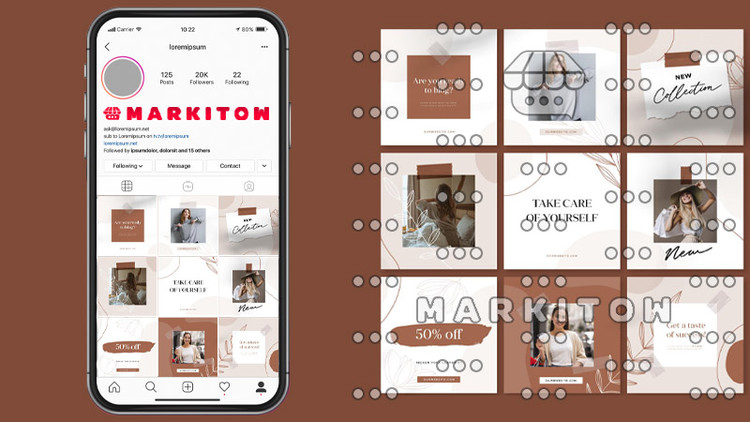 دانلود رایگان قالب آماده پست و عکس کاور ویدئو اینستاگرام