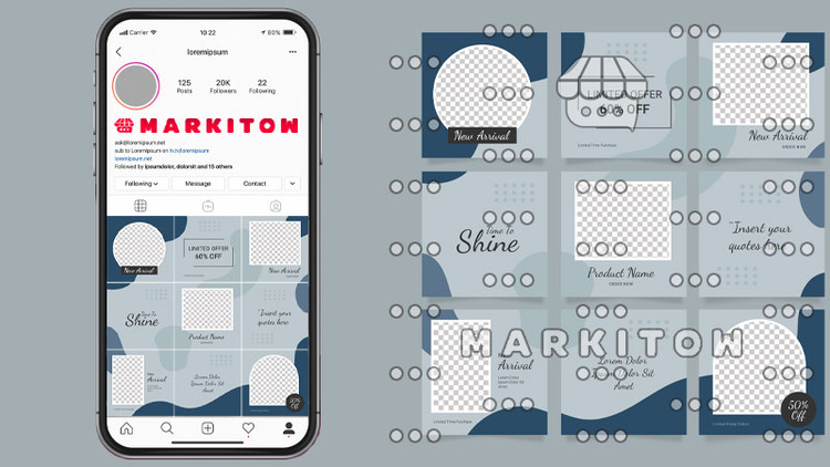 دانلود رایگان قالب آماده پست و عکس کاور ویدئو اینستاگرام