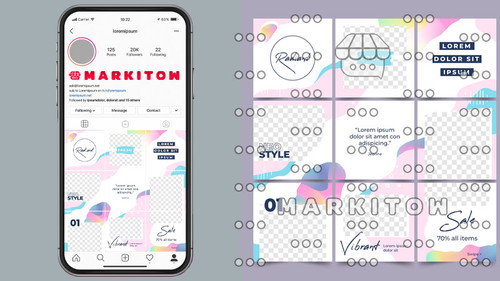 دانلود رایگان قالب آماده پست و عکس کاور ویدئو اینستاگرام