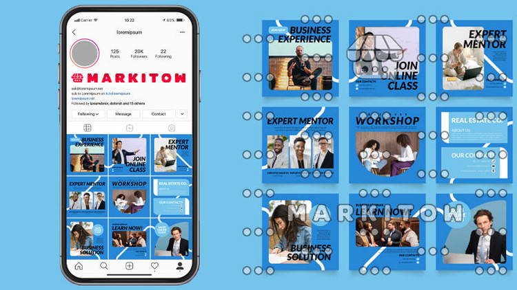 دانلود رایگان قالب آماده پست و عکس کاور ویدئو اینستاگرام